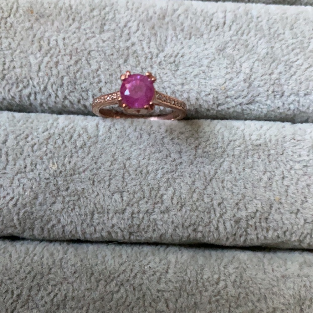14KT Rose gold/925 ruby ring